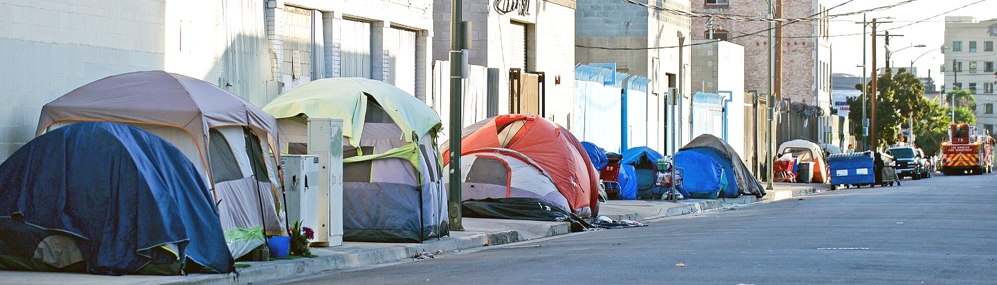 tents of people experiencing homelessness 